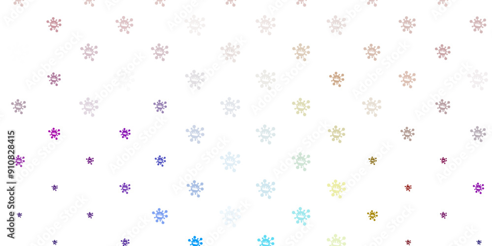 Light blue, yellow vector pattern with coronavirus elements. Light blue, yellow vector pattern with coronavirus elements.