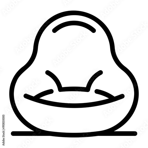 beanbag Line Icon