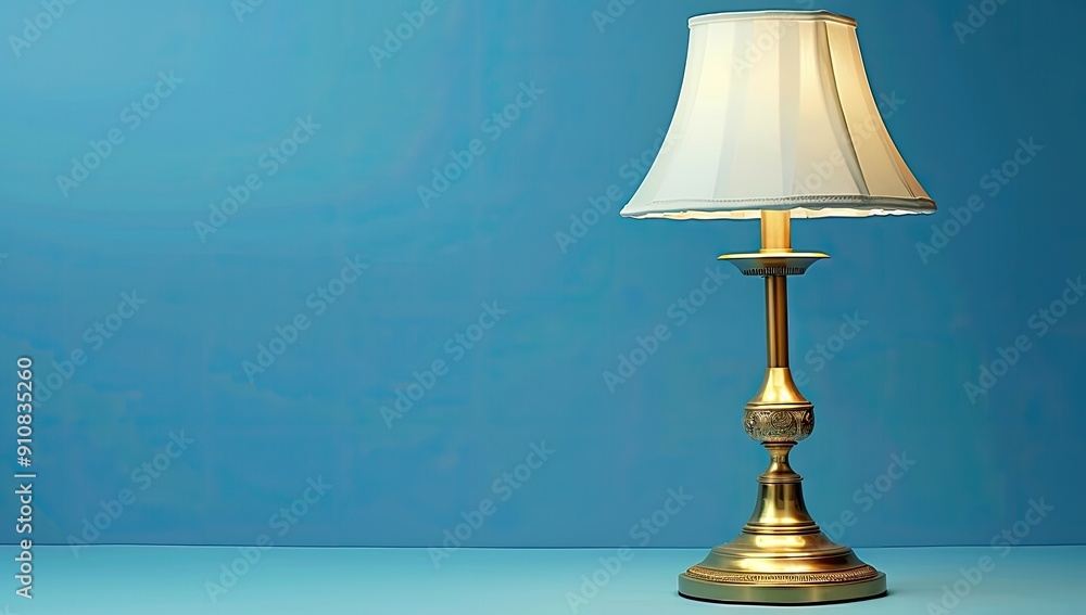 Stylish Gold Lamp with White Shade Stylish Gold Lamp with White Shade