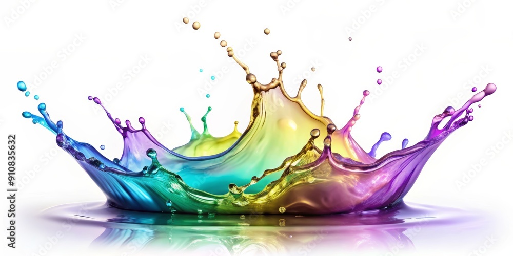 Fototapeta premium colorful liquid splash