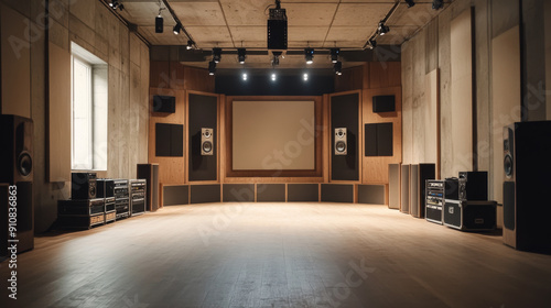 Wallpaper Mural A big, empty room meant for recording music. Torontodigital.ca