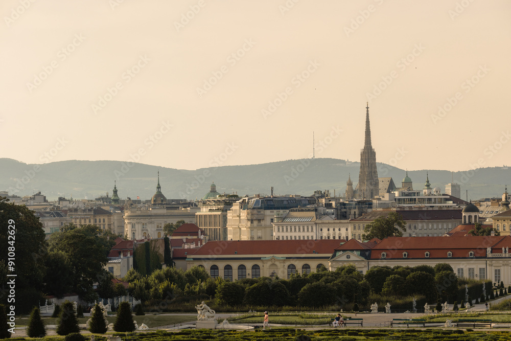 Fototapeta premium Austria Vienna architecture sunset beautifull 