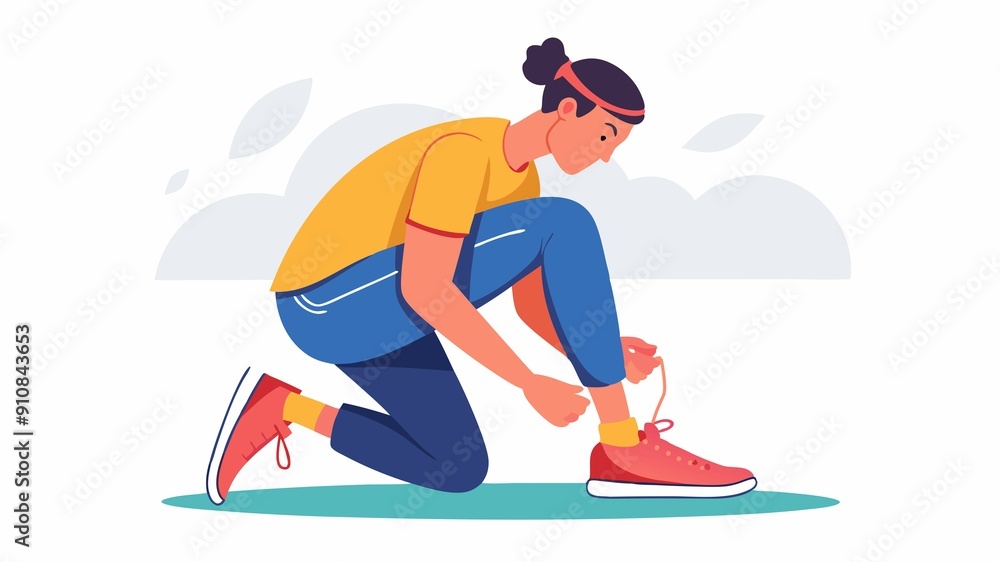 Act of tying your shoelaces signifies preparation for an active lifestyle. A secure knot ensures a comfortable fit and prevents distractions, allowing you to focus on reaching your fitness goals. Act of tying your shoelaces signifies preparation for an active lifestyle. A secure knot ensures a comfortable fit and prevents distractions, allowing you to focus on reaching your fitness goals.