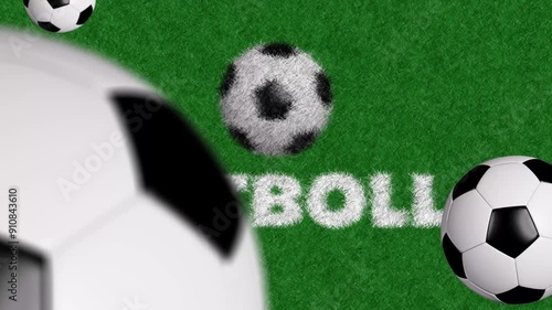 Soccer ball on grass | 4K