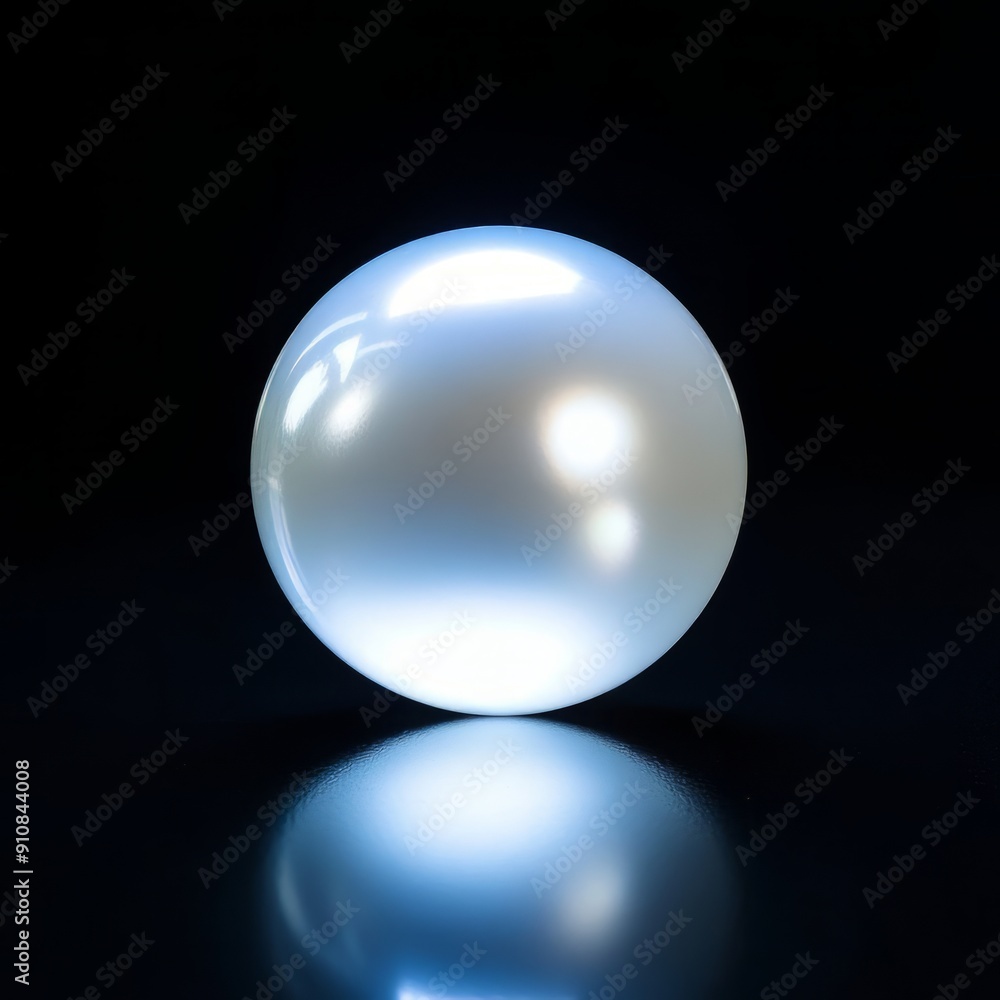 Pearl on black background. Generative ai Pearl on black background. Generative ai
