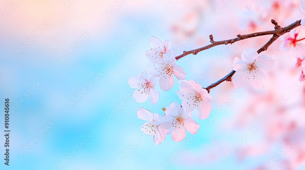 Delicate cherry blossoms in soft pastel colors create a serene ambiance. Ideal for spring-themed projects and designs. Delicate cherry blossoms in soft pastel colors create a serene ambiance. Ideal for spring-themed projects and designs.
