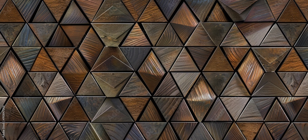 Rustic Geometric Triangles Design, Contemporary Triangle Pattern Art Rustic Geometric Triangles Design, Contemporary Triangle Pattern Art