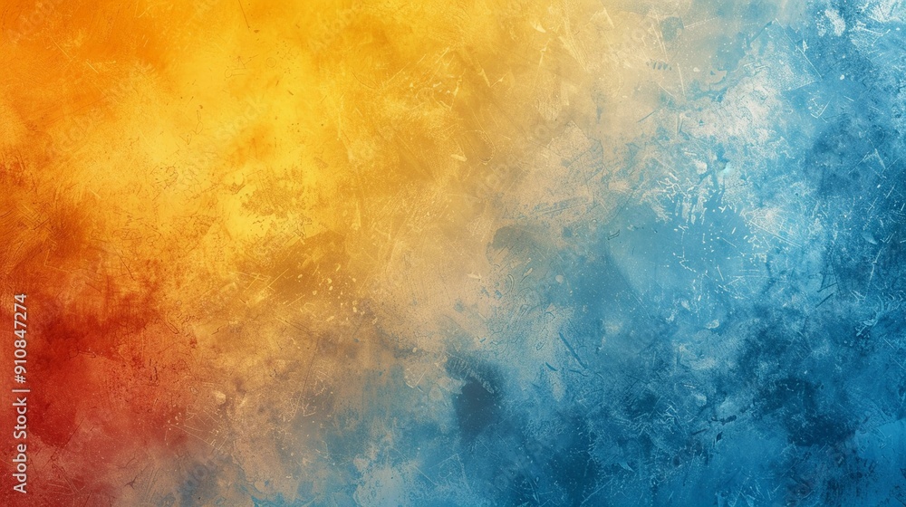 Obraz premium abstract color gradient background grainy orange blue yellow white noise texture backdrop banner poster header cover design