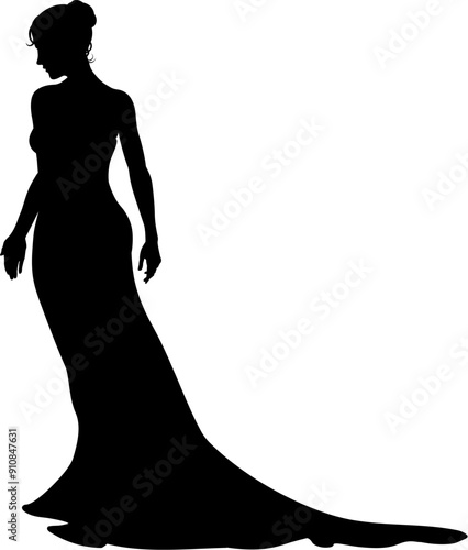 A woman bride in a bridal w...