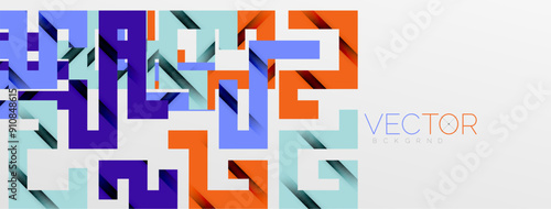 Color bend lines with shadow texture effect. Vector Illustration For Wallpaper, Banner, Background, Card, Book Illustration, landing page