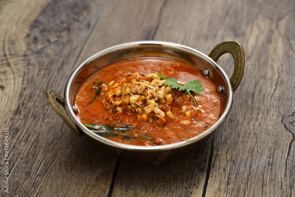 Matki usal (sprouted moth bean curry), Indian Maharashtrian cuisine Matki usal (sprouted moth bean curry), Indian Maharashtrian cuisine
