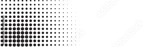 Halftone gradient. Dotted gradient, smooth dots spraying and halftones dot background seamless horizontal geometric pattern vector template set. modern vector ilustration