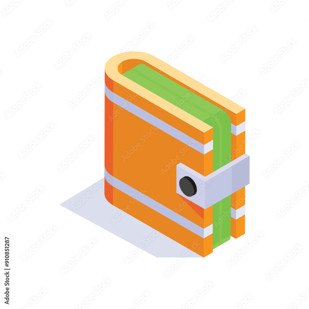 Grab this amazing icon of wallet in isometric style, premium vector Grab this amazing icon of wallet in isometric style, premium vector