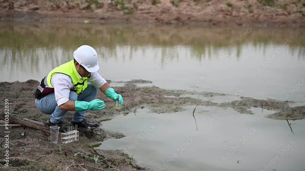 Environmental engineers inspect water quality,Bring water to the lab for testing,Check the mineral content in water and soil,Check for contaminants in water sources. Environmental engineers inspect water quality,Bring water to the lab for testing,Check the mineral content in water and soil,Check for contaminants in water sources.