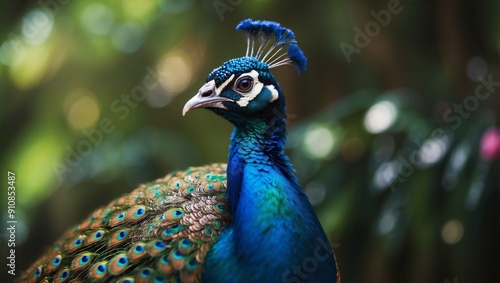 Wallpaper Mural Iridescent Peacocks Exotic Plumage Expression A Bold Display of Natures Graphic Design. Torontodigital.ca