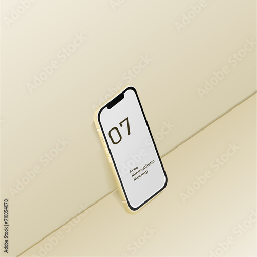 "bandung city, INDONESIA - 06 august 2024" 3d render illustration hand holding white smartphone with full screen and modern frameless design