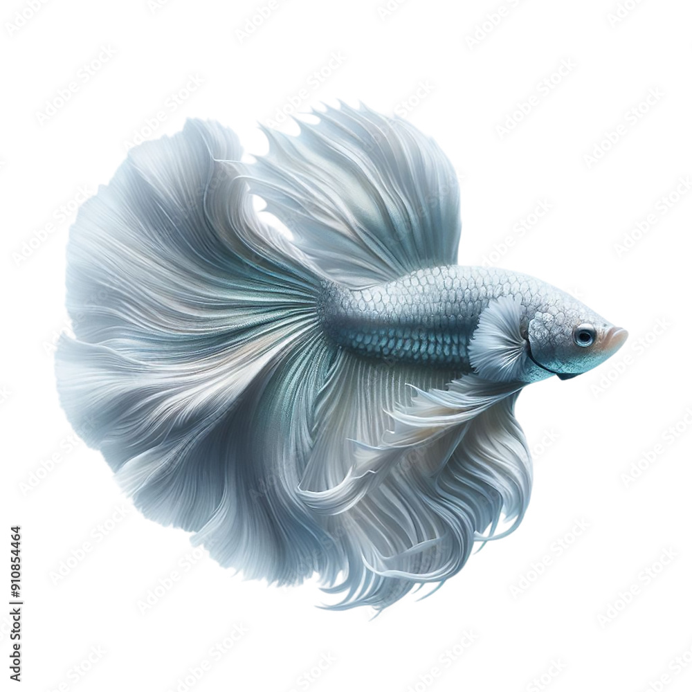 Fototapeta premium Shimmering Silver Betta Fish