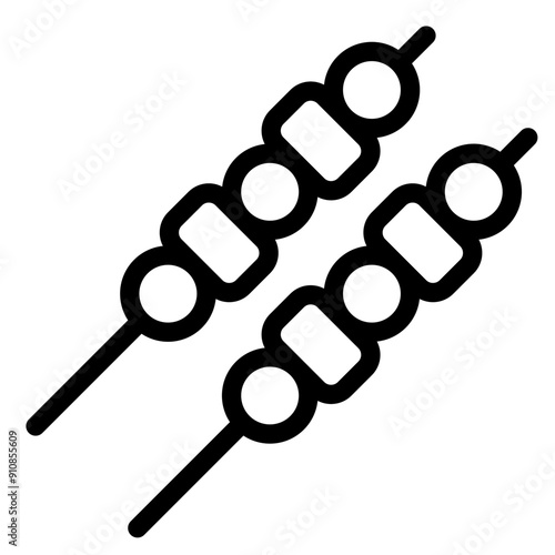 Skewer Icon in Line Style