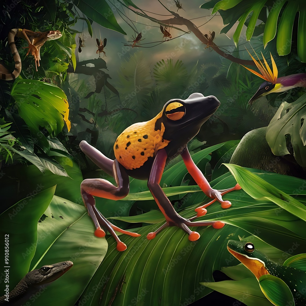 Imagine you’re a colorful poison dart frog in the Amazon rainforest ...
