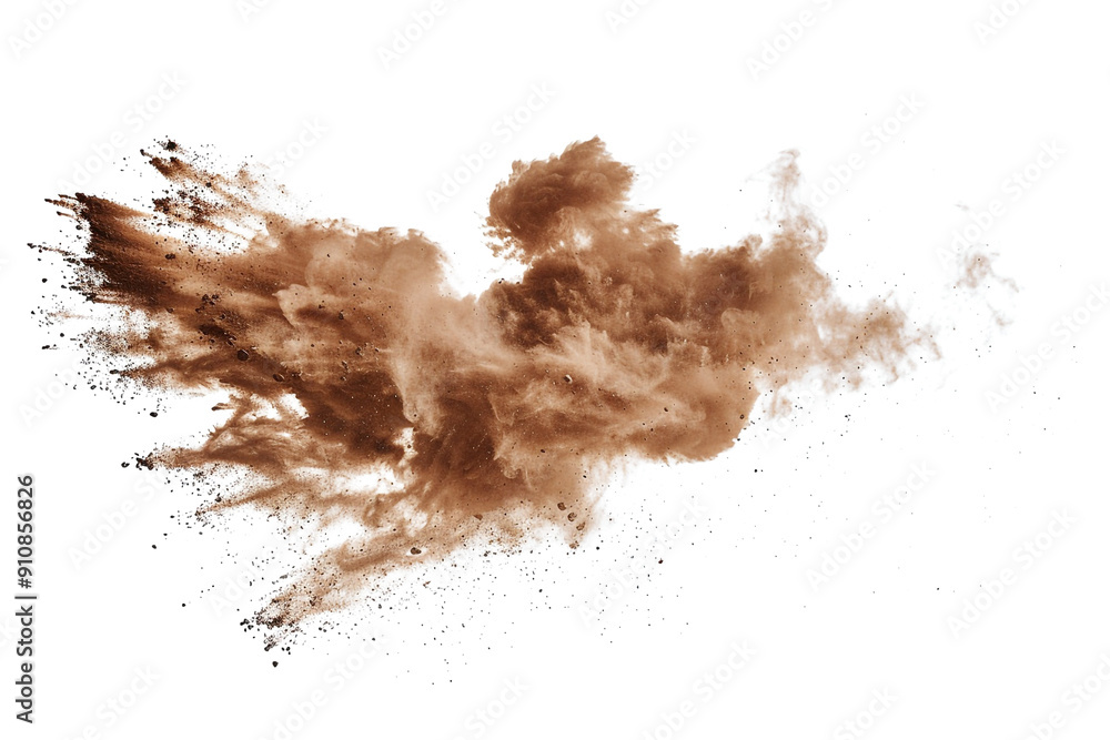 Abstract colored brown powder, dirt clouds explode smoke clouds, and soft dust explodes cloudy on a transparent background. Generative AI Abstract colored brown powder, dirt clouds explode smoke clouds, and soft dust explodes cloudy on a transparent background. Generative AI