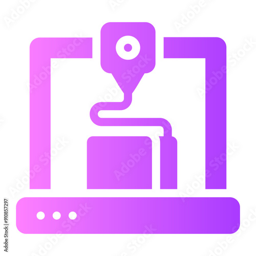 3d printer Gradient icon