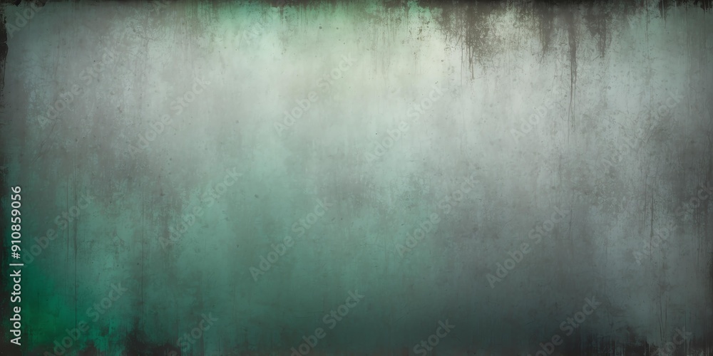 Naklejka premium green to grey color gradient grungy metallic backgroun background