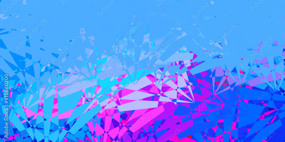 Fototapeta premium Light Blue, Red vector layout with triangle forms.
