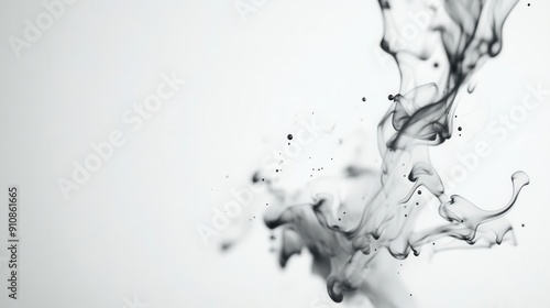 Abstract ink splashes in monochrome for an artistic touch photo