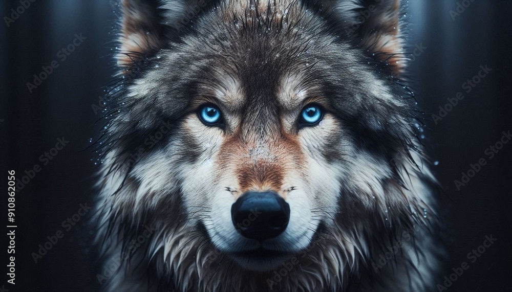 Obraz premium gray wolf portrait