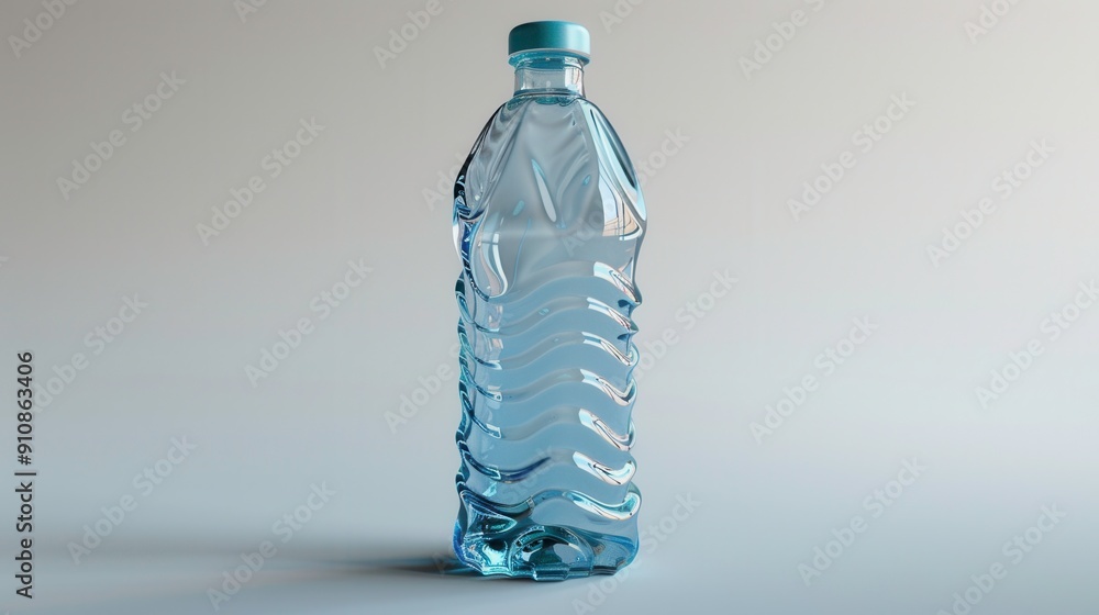 Water bottle, 3D illustration, realistic, isolated on white background Water bottle, 3D illustration, realistic, isolated on white background