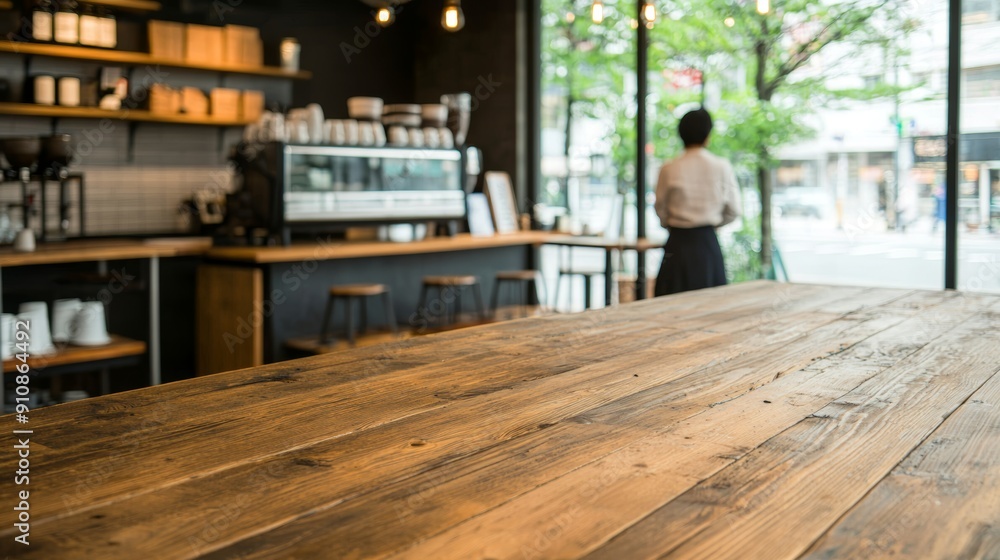 A cozy cafe interior featuring wooden tables, coffee equipment, and a serene ambiance, perfect for relaxation and conversation. A cozy cafe interior featuring wooden tables, coffee equipment, and a serene ambiance, perfect for relaxation and conversation.