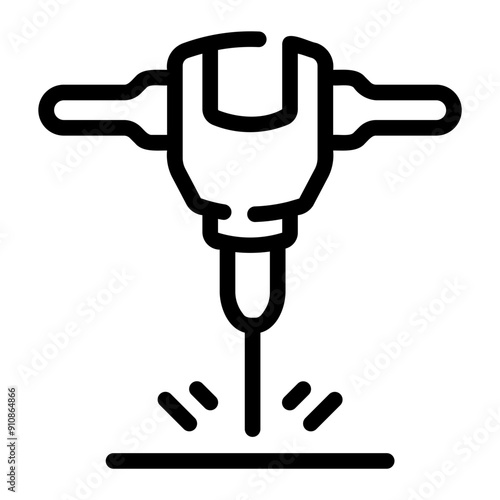 jackhammer Line Icon