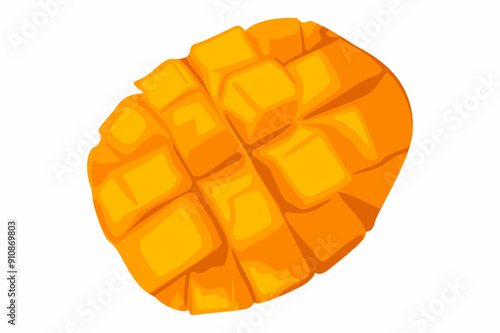 Slice Of a fresh Indonesian Arum Manis mango