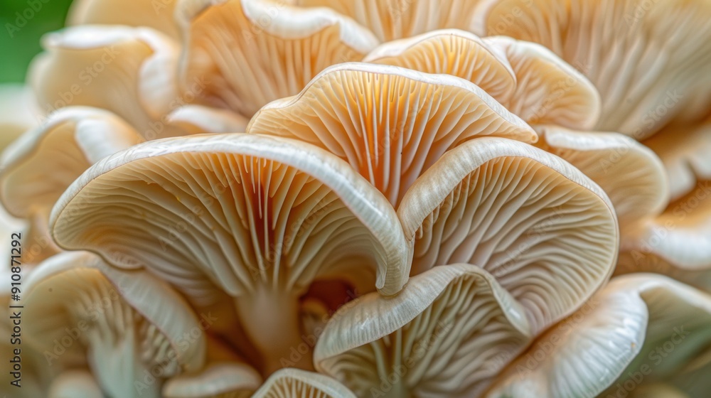Close-up of Oyster Mushrooms Close-up of Oyster Mushrooms
