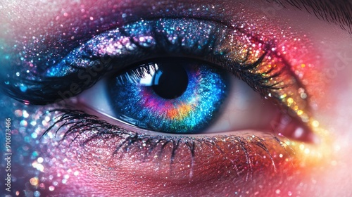 Glittery Eye Close Up