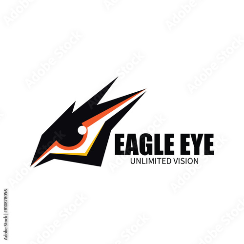 eagle eye logo icon vector illustration template design