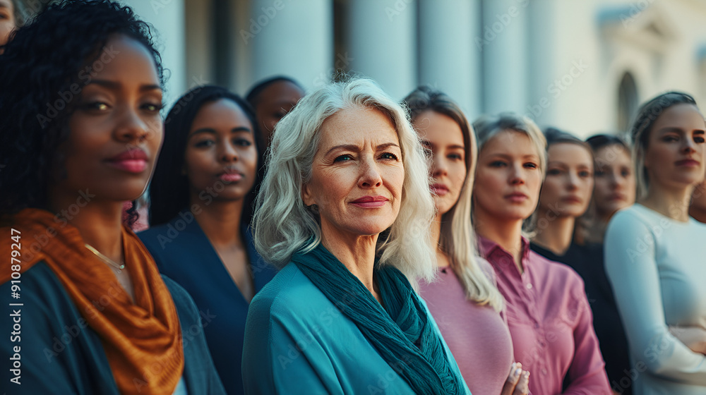Empowered Women Standing Proud in Front of Courthouse or White House - High Quality Magazine Image Empowered Women Standing Proud in Front of Courthouse or White House - High Quality Magazine Image