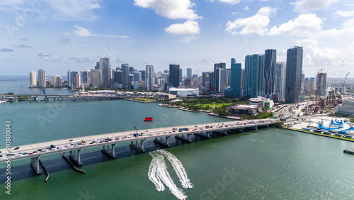 Downtown Miami Florida via Drone photo