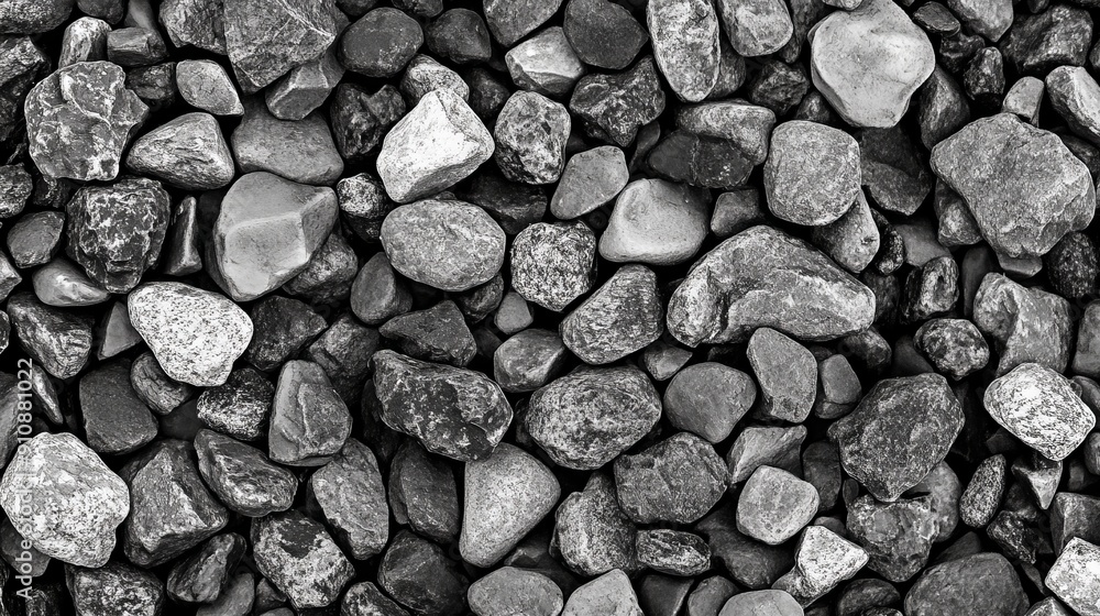 Gravel stone texture with black and white tones. Gravel stone texture with black and white tones.