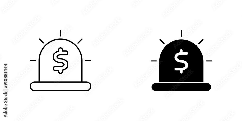 Finance Emergency Icon: Urgent Financial Alert Symbol Finance Emergency Icon: Urgent Financial Alert Symbol