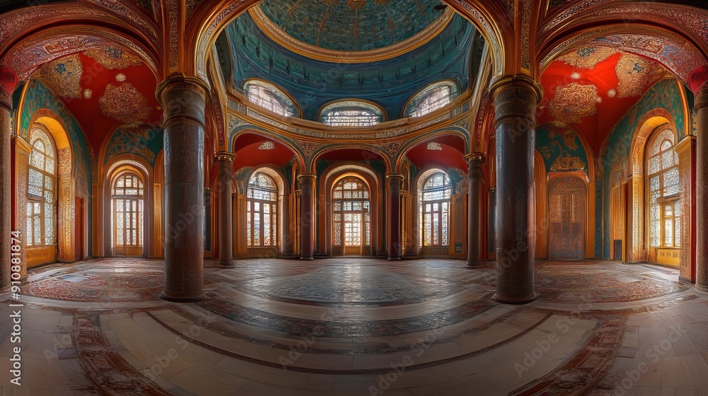A panorama of the Hall of Prayer. A panorama of the Hall of Prayer.