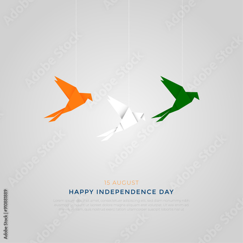 Canvas Print Happy Independence Day India Social Media Post and Flyer Template
