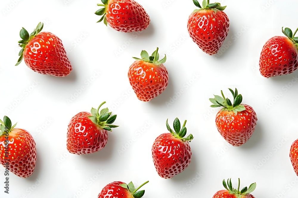Red strawberries, fresh organic strawberries isolated on white background. Red strawberries, fresh organic strawberries isolated on white background.