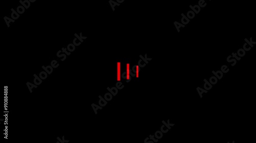 Animation of screen with loading processing. Loading Animation on Transparent .