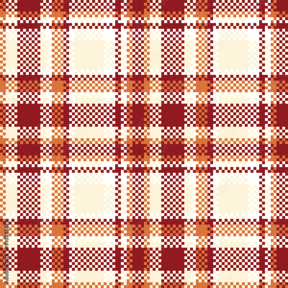 Plaid Pattern Seamless. Gingham Patterns Traditional Scottish Woven Fabric. Lumberjack Shirt Flannel Textile. Pattern Tile Swatch Included.