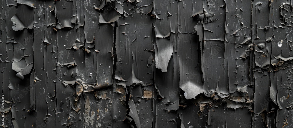 A weathered black street poster texture with peeling wrinkles provides an empty copy space image A weathered black street poster texture with peeling wrinkles provides an empty copy space image