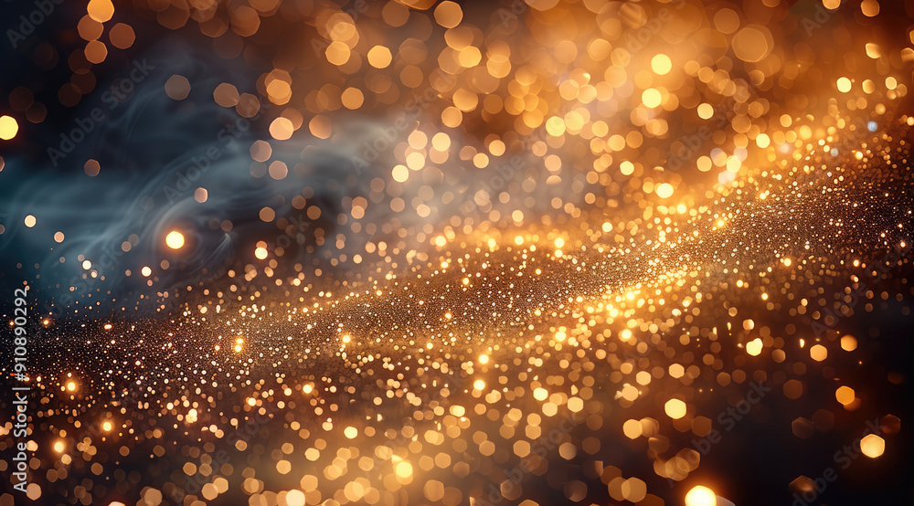The enchanting allure of a golden glittering background filled with sparkles. This dazzling scene captures the essence of luxury and celebration, perfect for any festive occasion. Generative AI. The enchanting allure of a golden glittering background filled with sparkles. This dazzling scene captures the essence of luxury and celebration, perfect for any festive occasion. Generative AI.