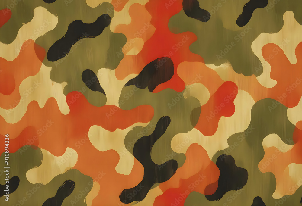 Naklejka premium An abstract pattern with brown, orange and black colors, abstract background