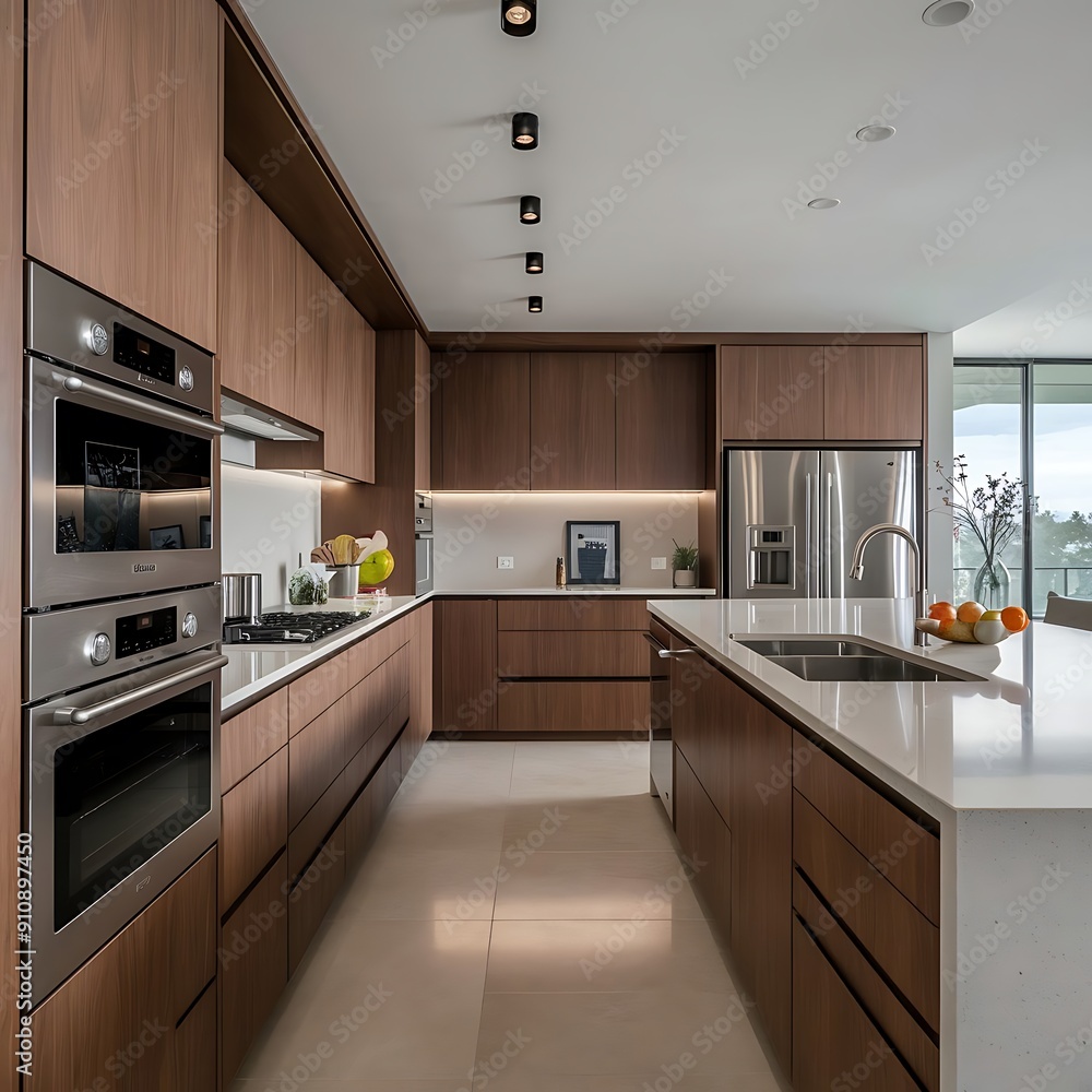 Fototapeta premium modern kitchen interior with kitchen