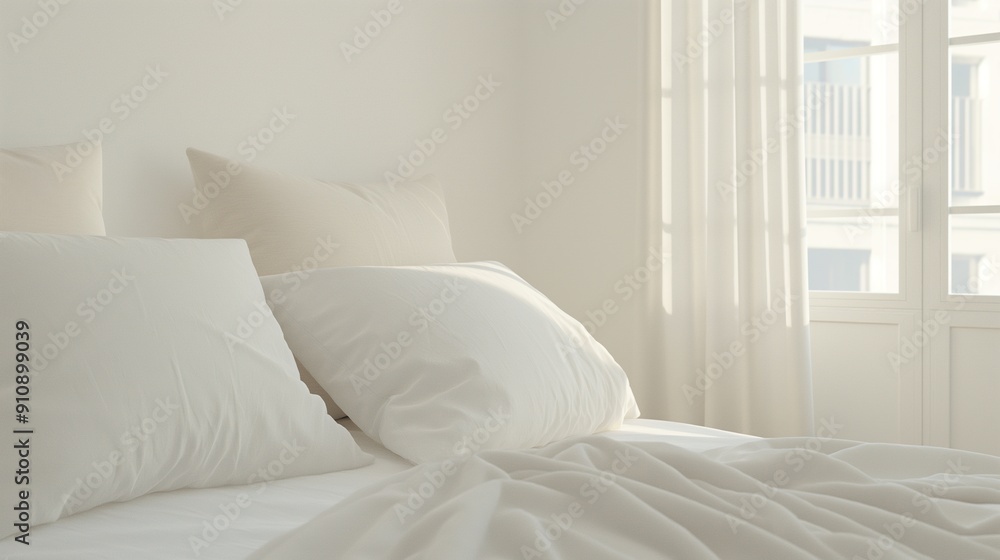 Obraz premium bed in bedroom